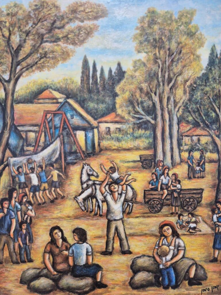 סימון יוחנן סצנה בקיבוץ-נדיר-סוף שנות ה-40
