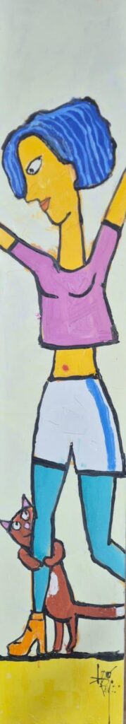 ריי לאו נערה עם חתול